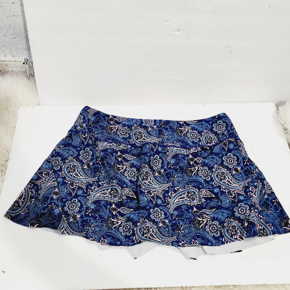 5x$25 Blue Paisley Tennis Pickle Ball Golf Skirt Xl XXL